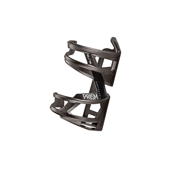 Elite Prism L left-hand side-loading bottle cage Titanium/Black