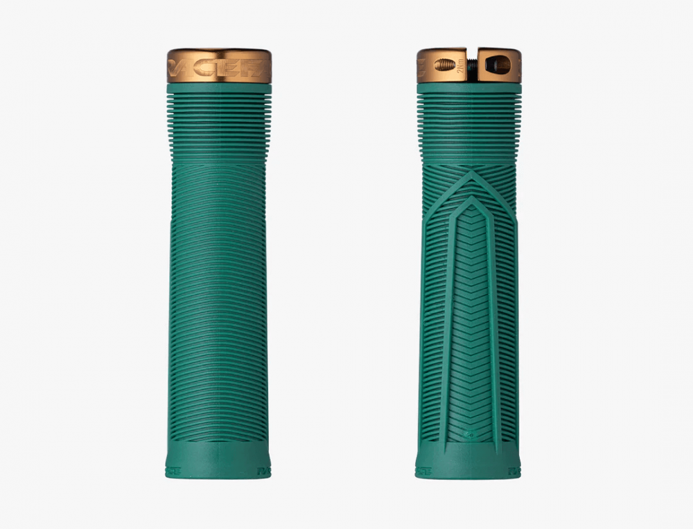 Race Face Chester Grips – Forest Green/Gold