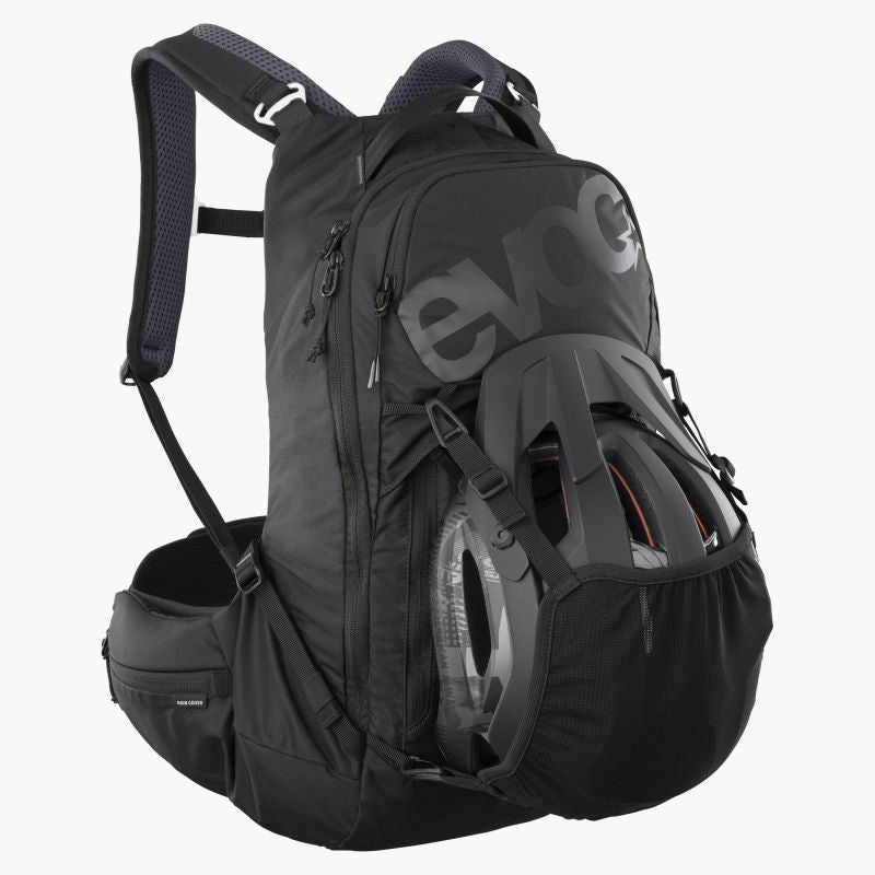 Evoc Trail Pro Blackline 16 pyöräilyreppu musta – kevyt ja suojaava reppu maastopyöräilyyn, LITESHIELD PLUS -selkäsuojalla