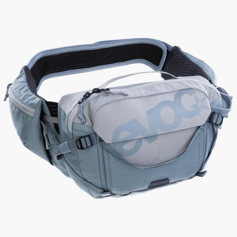 EVOC Hip Pack Pro 3L pyöräilyvyölaukku juomarakolla Stone - Steel