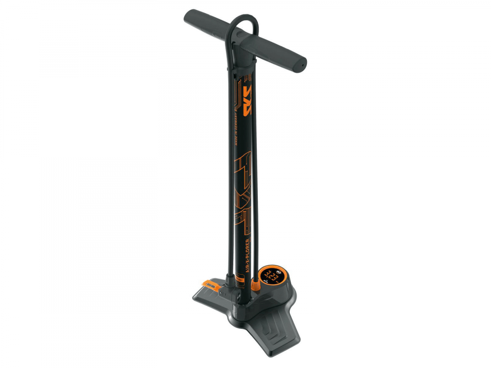 SKS Floor pump Air-X-Plorer Digi 10.0 10 bar/144 psi Black/orange, kuva 3