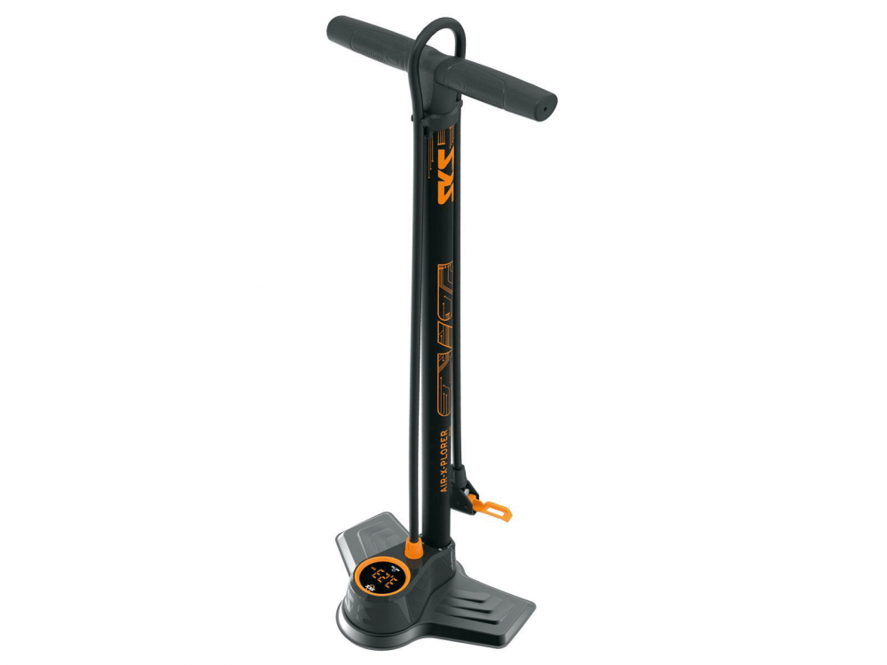 SKS Floor pump Air-X-Plorer Digi 10.0 10 bar/144 psi Black/orange