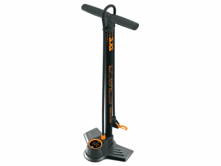 SKS Floor pump Air-X-Plorer Digi 10.0 10 bar/144 psi Black/orange