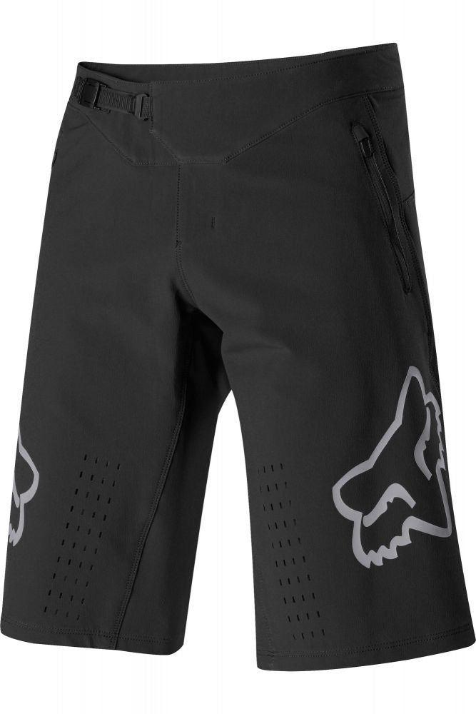 FOX DEFEND SHORTS – 32 / Musta Harmaa logo