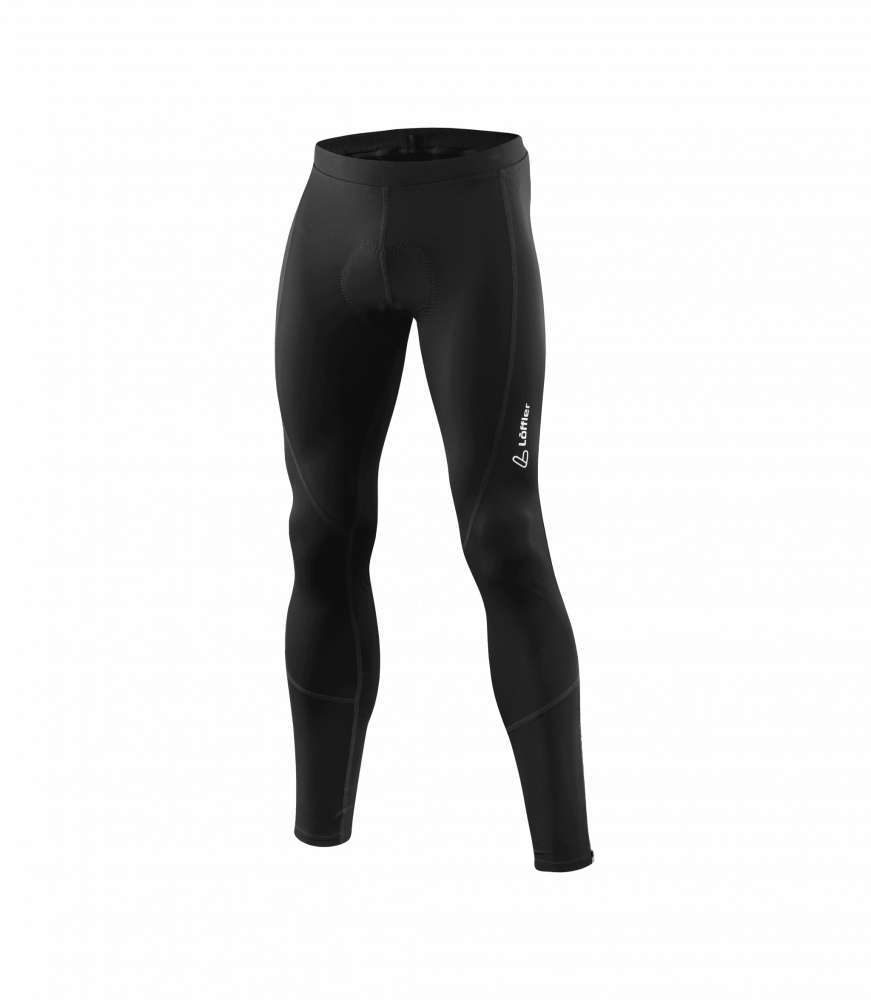 Löffler M Bike Long Tights Basic Gel miesten pitkät pyöräilytrikoot säämiskällä