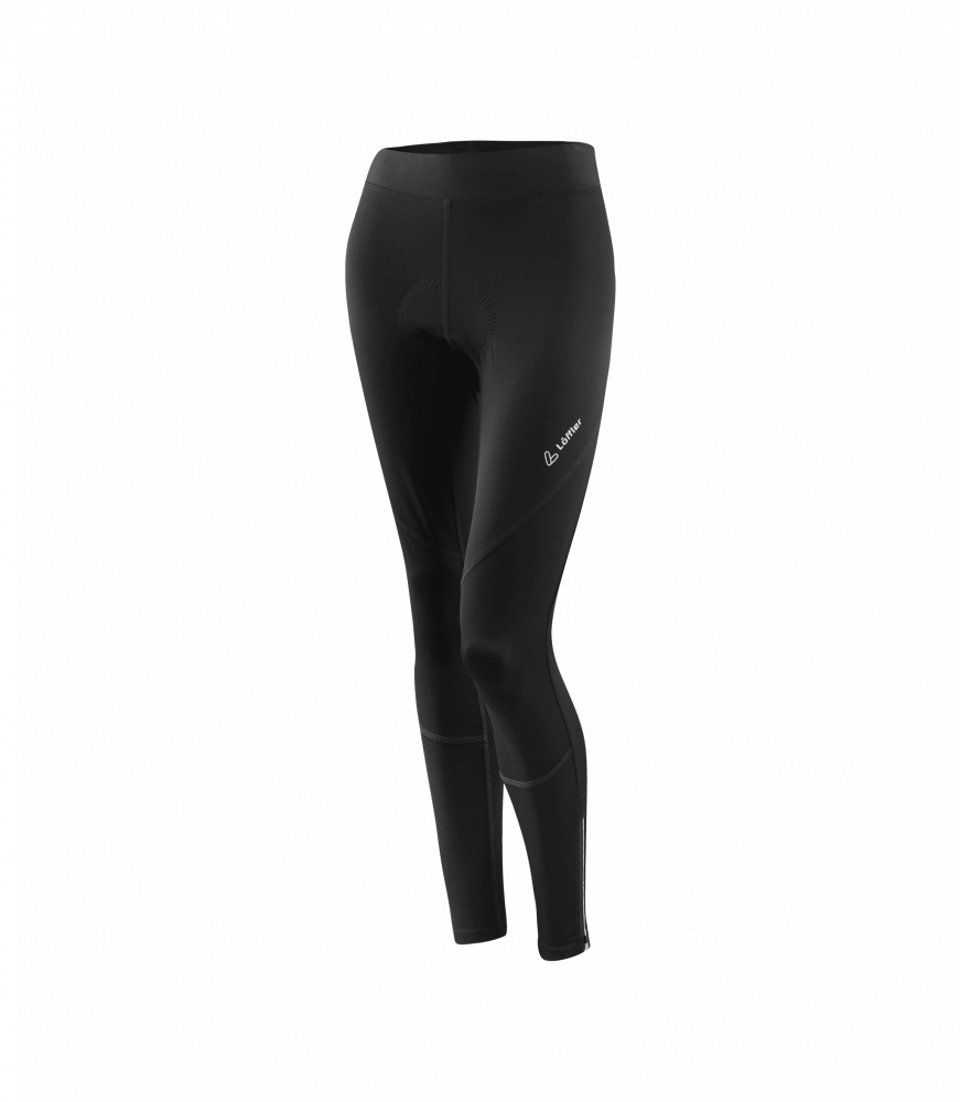 Löffler W Bike Long Tights Basic Gel naisten pitkät pyöräilytrikoot säämiskällä