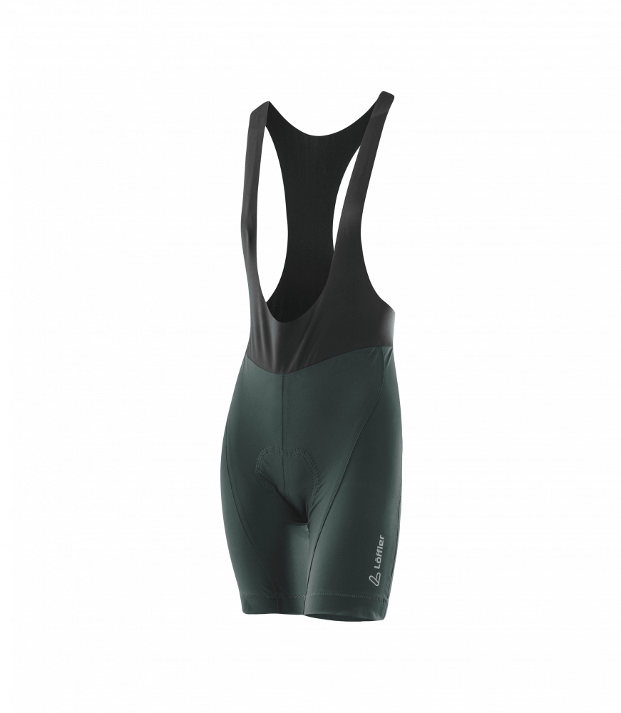 Löffler W Bike Bibshorts Hotbond Forest naisten vihreät pyöräilybibsit
