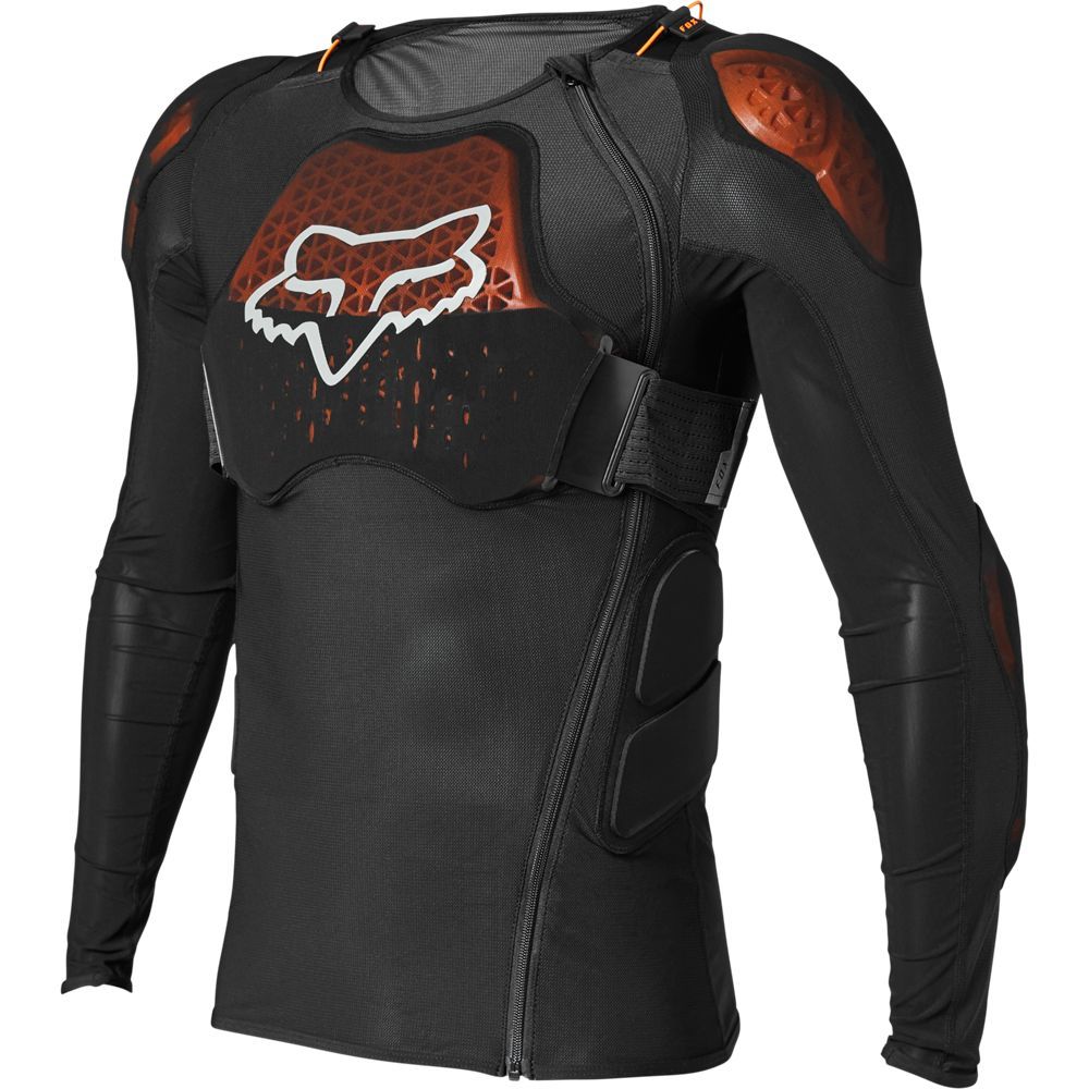 FOX Baseframe Pro D3O Jacket hengittävä suojapaita rinta-, selkä-, olka- ja kyynärsuojilla edestä