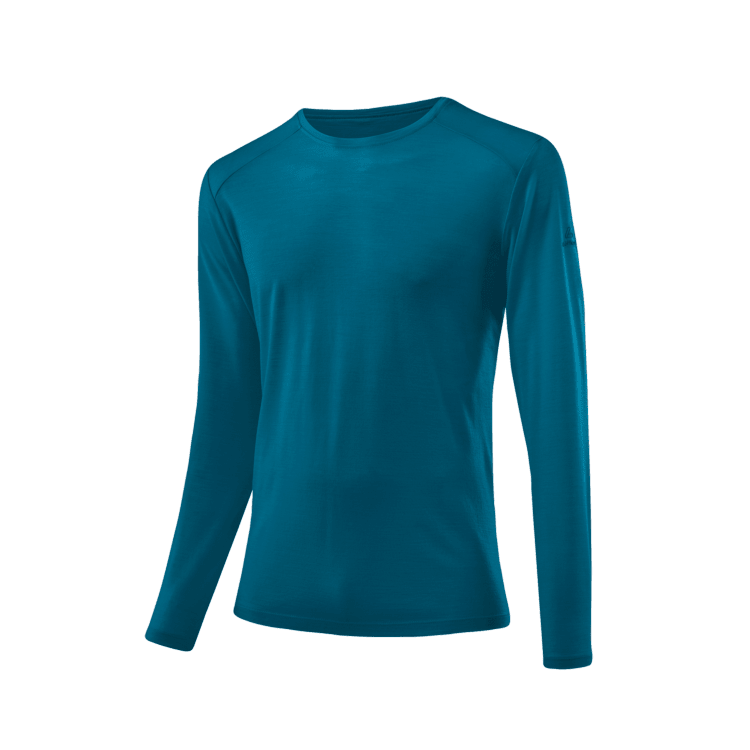 LÖFFLER Longsleeve Shirt Merino-Tencel – Blue Coral