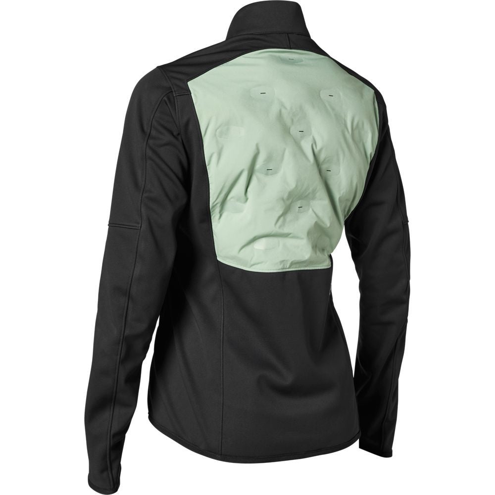 FOX WOMEN'S RANGER WINDBLOC FIRE JACKET, image 2 – Sage (Black/green)
