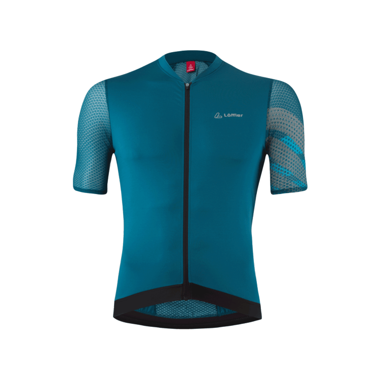 Löffler short-sleeved cycling jersey FZ Pow Air – Blue Coral