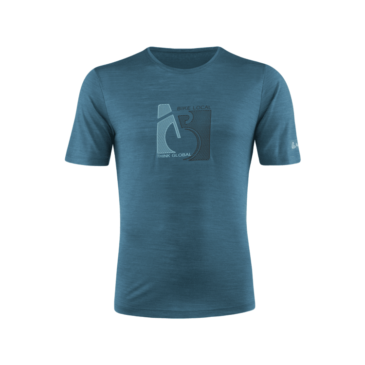 Löffler Bike Merino-Tencel Print Shirt – Dark Teal