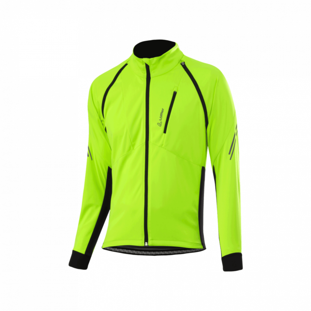 Löffler M Bike Zip-Off Jacket San Remo miesten pyöräilytakki Neon Yellow
