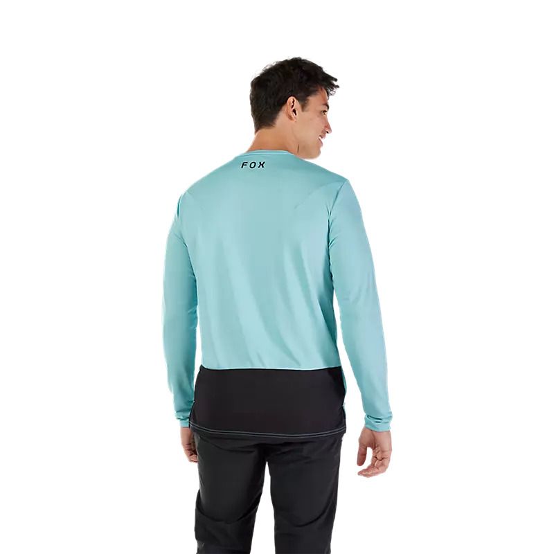 FOX Ranger LS Jersey Fox Head -pitkähihainen pyöräilypaita värissä Vintage Wash Blue