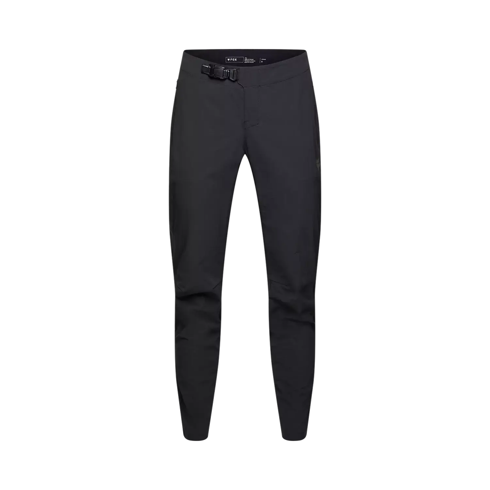 Fox Women's Ranger Pants – mustat naisten maastopyöräilyhousut, joissa on slim fit -leikkaus, vetoketjulliset taskut ja säädettävä vyötärö.​