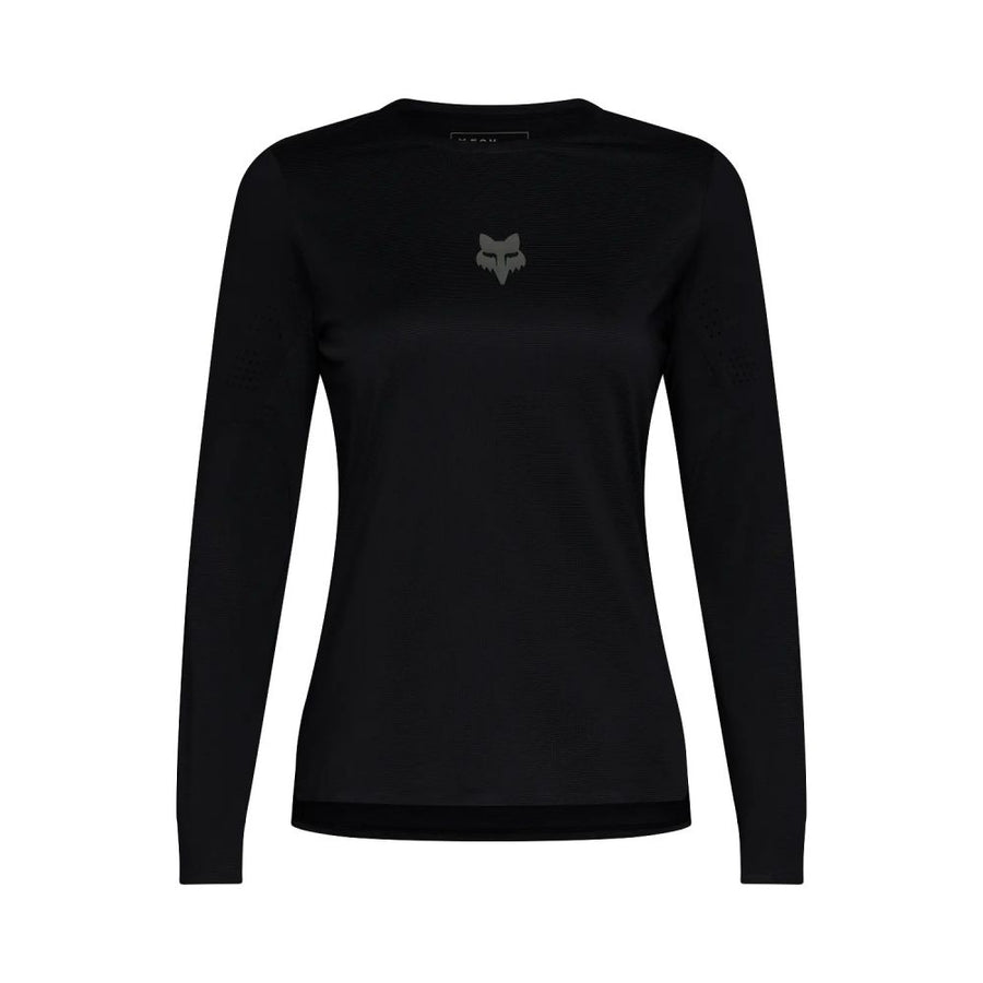 FOX Womens Flexair Long Sleeve Jersey Black naisten musta pitkähihainen MTB-ajopaita