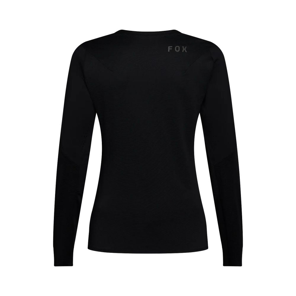 FOX Womens Flexair Long Sleeve Jersey Black naisten musta pitkähihainen MTB-ajopaita