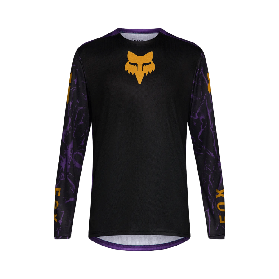FOX Youth Ranger Long Sleeve Jersey Image Print long-sleeved cycling jersey, Plum Purple