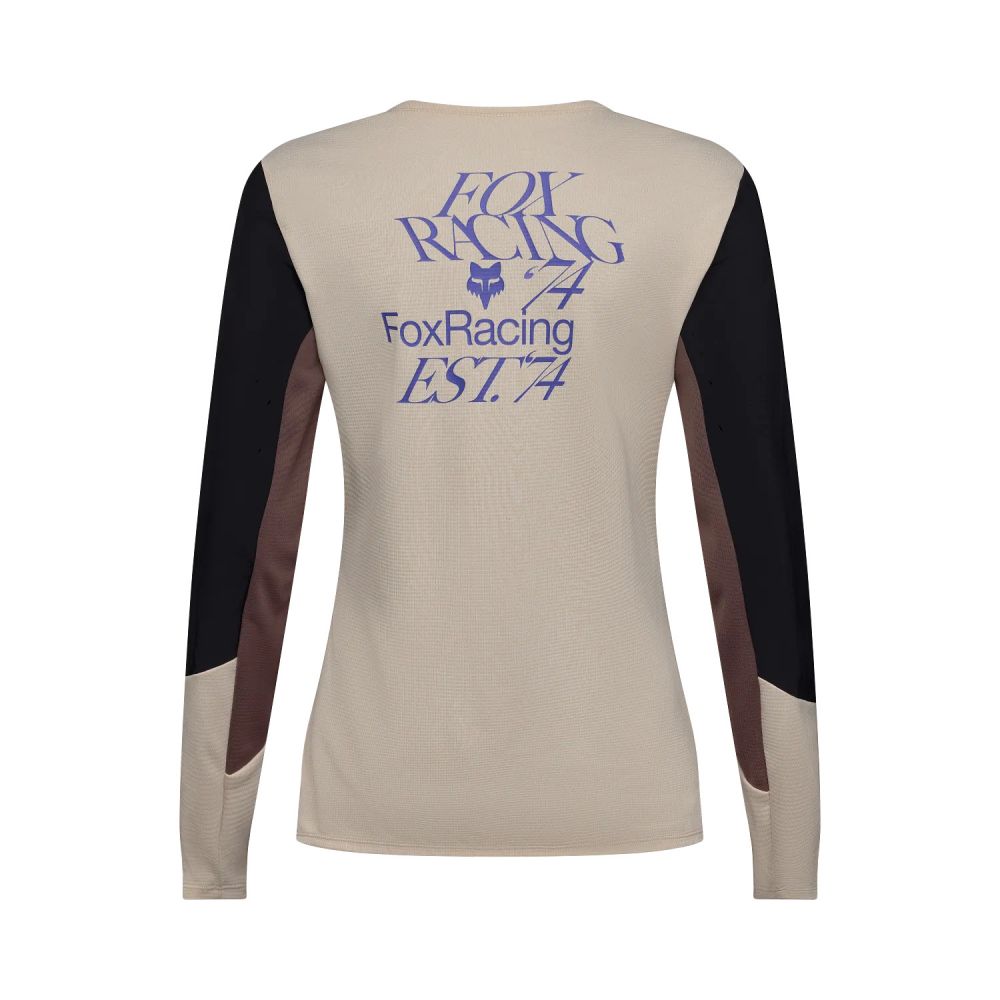 Fox Womens Defend Long Sleeve Jersey Park naisten pitkähihainen MTB-paita Chalk White