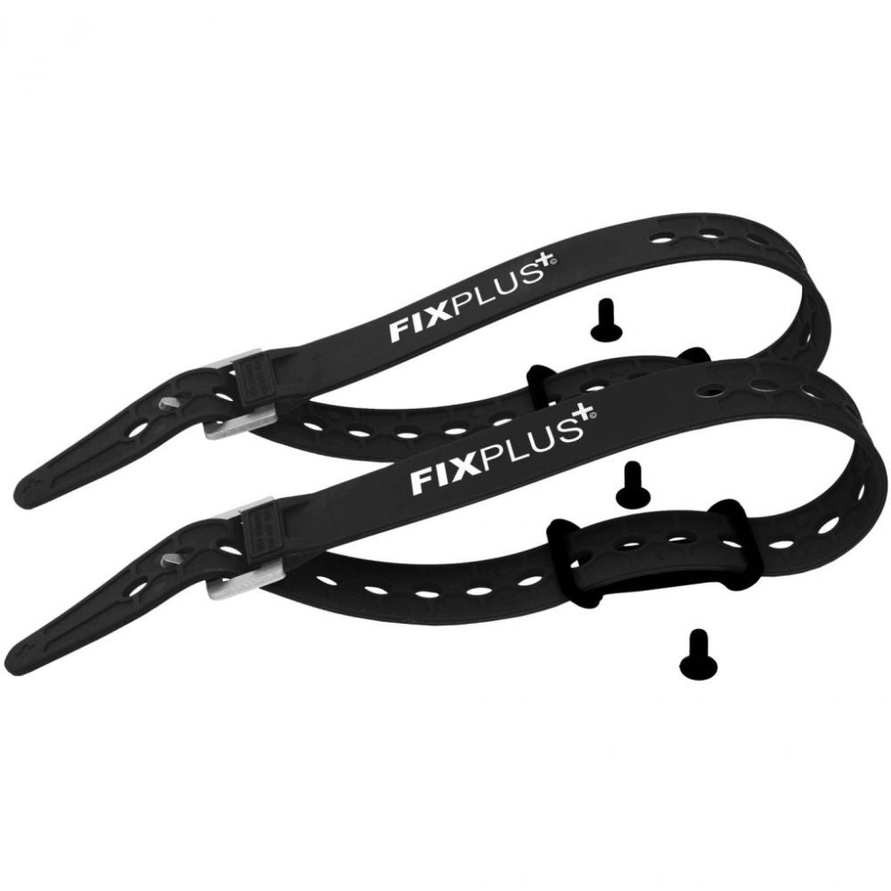 Fixplus multipurpose tie-down strap 2-pack + mounts – Black