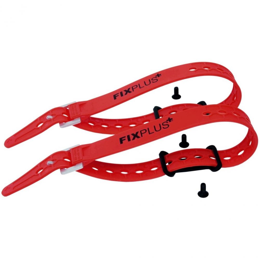 Fixplus multipurpose tie-down strap 2-pack + mounts – Red