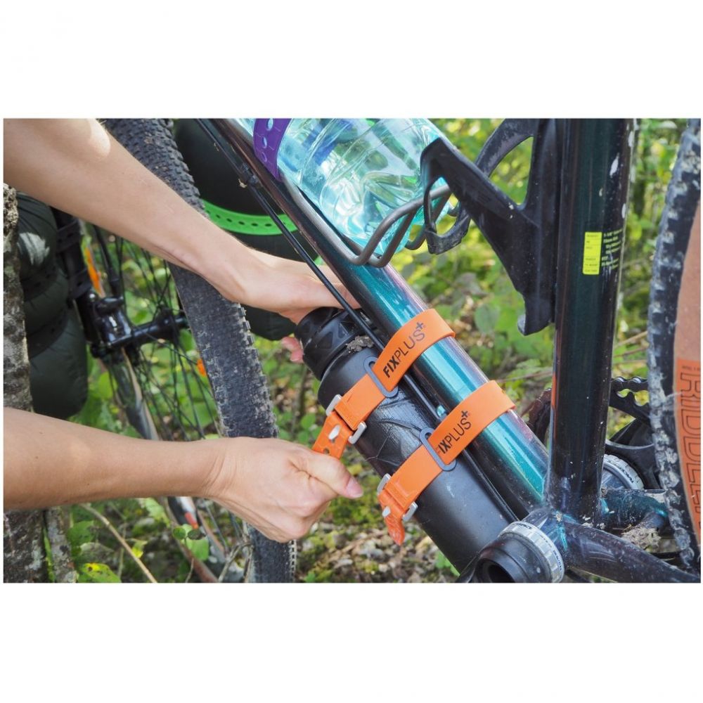 Fixplus multipurpose tie-down strap 2-pack + mounts, image 2 – Orange