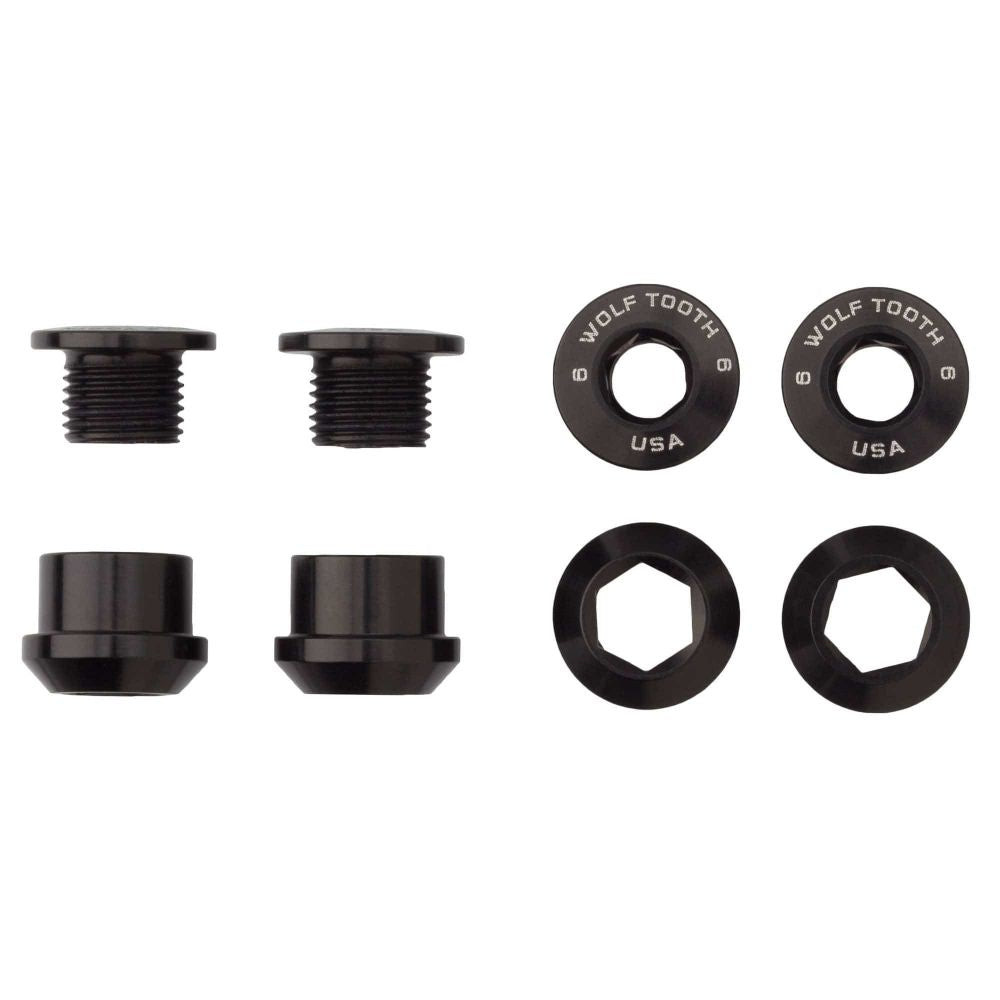 Wolftooth Set of 4 Chainring Bolts+Nuts for 1X – Musta