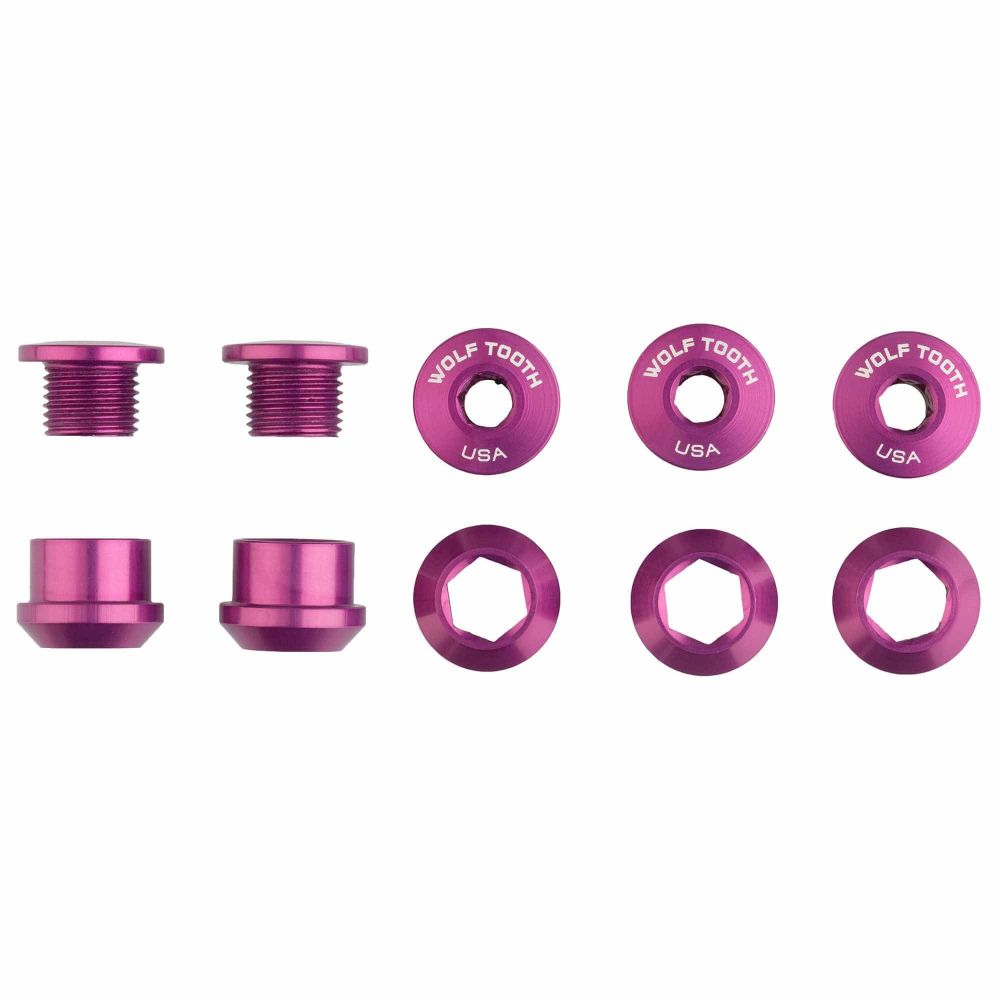 Wolf Tooth Set of 5 Chainring 6mm Bolts+Nuts for 1X – Violetti