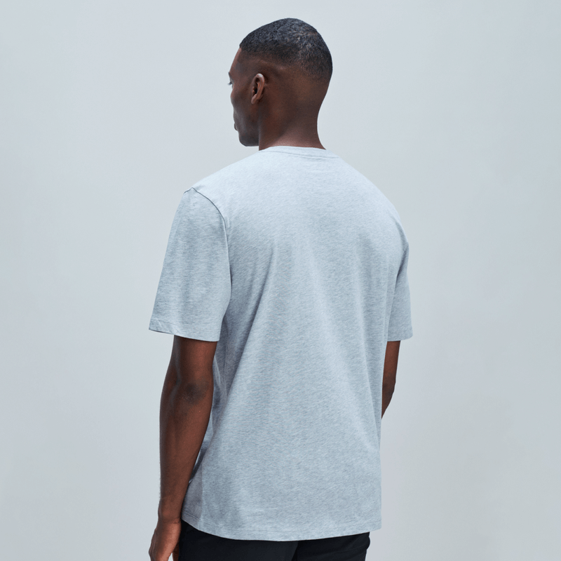 POC TEE Grey Melange puettuna takaa
