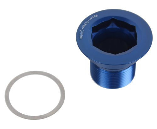 Race Face Cinch left crank bolt, blue