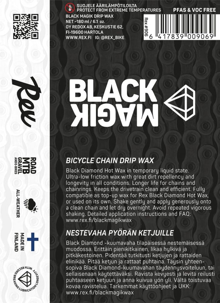 REX Black Magik Drip Wax nestemäinen ketjuvaha 180 ml