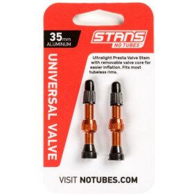 Stan's NoTubes presta universal alumiiniventtiili 35mm – Oranssi