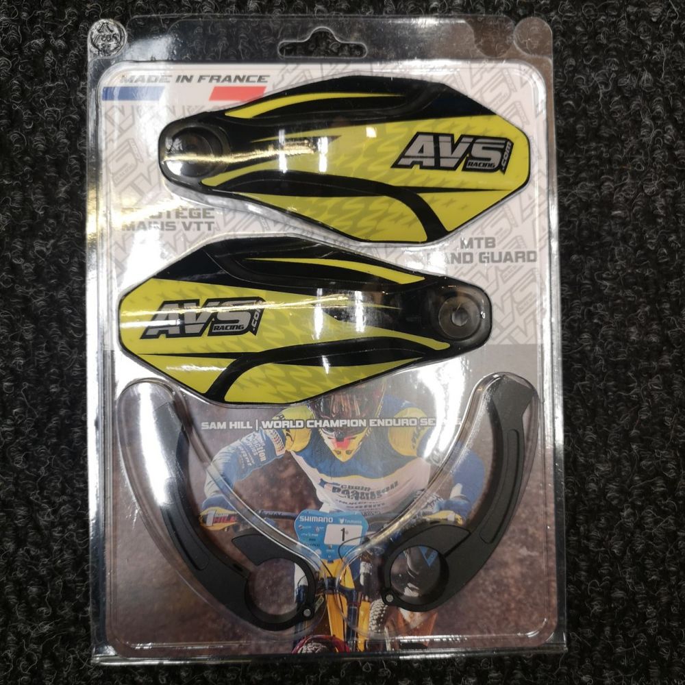 AVS Hand Guard Protector alumiinikiinnike – Musta/Keltainen