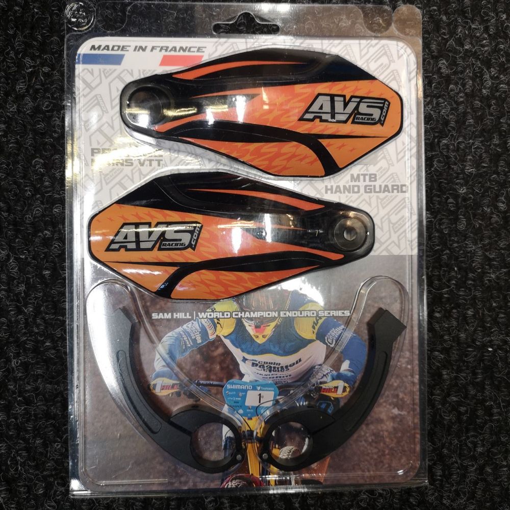 AVS Hand Guard Protector alumiinikiinnike – Musta/Oranssi