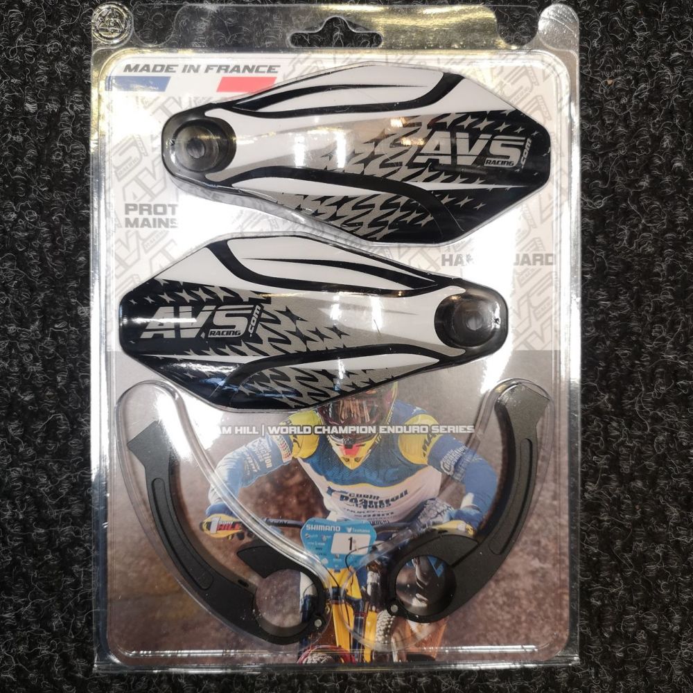 AVS Hand Guard Protector alumiinikiinnike – Musta/Valkoinen