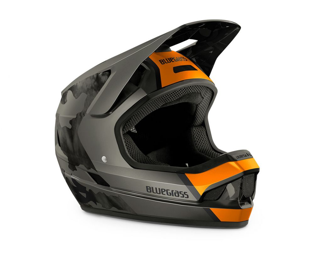 Bluegrass Legit Full Face kypärä – L (58–60 cm) / ORANGE CAMO MATT