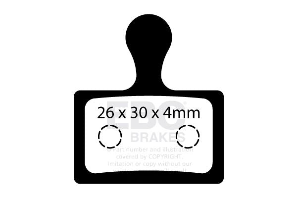 EBC CFA 734 levyjarrupalat Shimanon maantiejarruille/XTR 9100, kuva 2