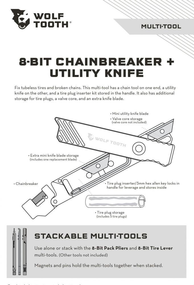 WolfTooth 8-Bit Chainbreaker + Utility Knife Multi-Tool, kuva 5