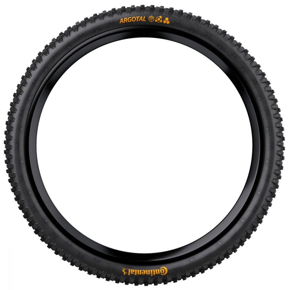 Continental Argotal Enduro 29x2.4 TLR maastopyörän rengas sivulta vanteelle asennettuna