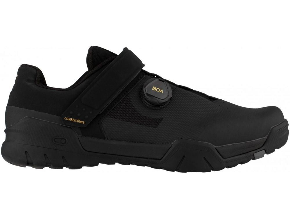CRANKBROTHERS Mallet E Boa+Strap Cycling Shoe for Clipless Pedals Black/Gold