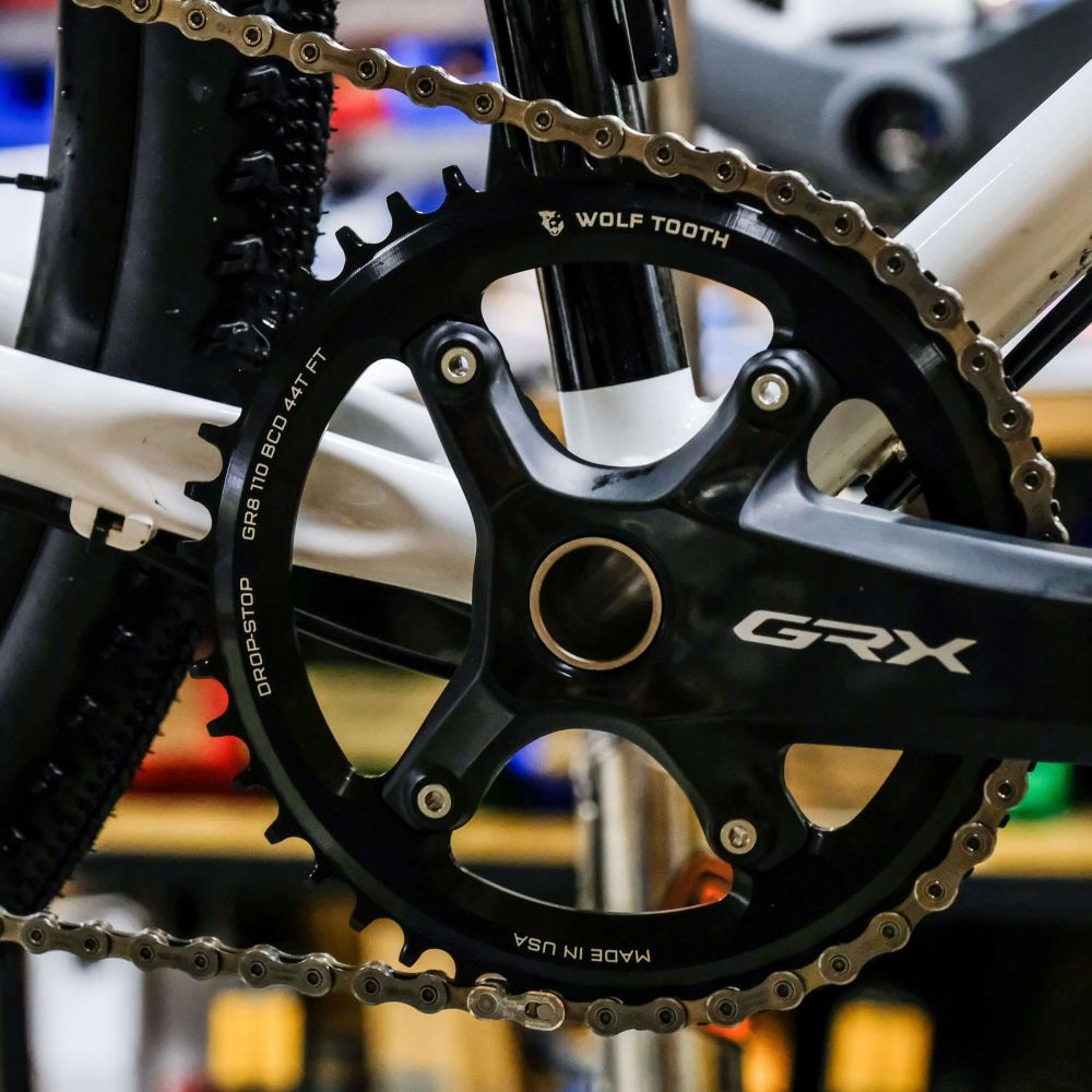 Wolf Tooth 110 BCD Asymmetric 4-Bolt for Shimano GRX Cranks, image 3