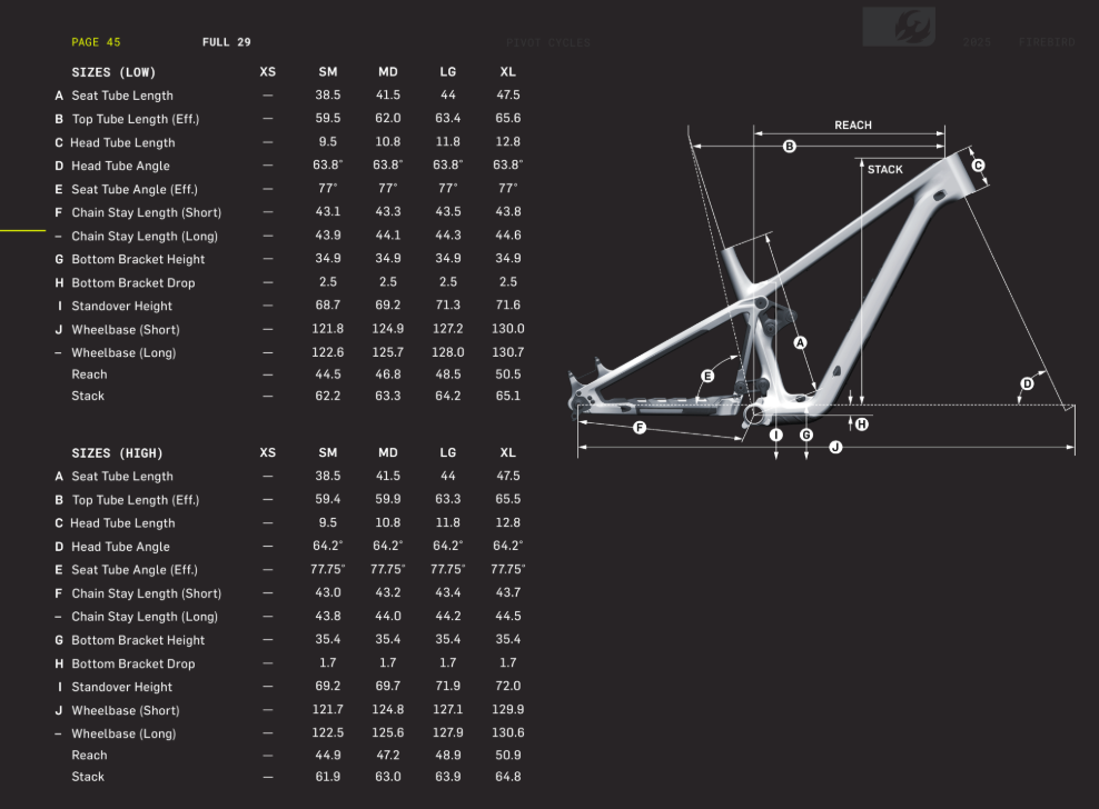 Pivot Firebird V5 GEO 29 WHEEL