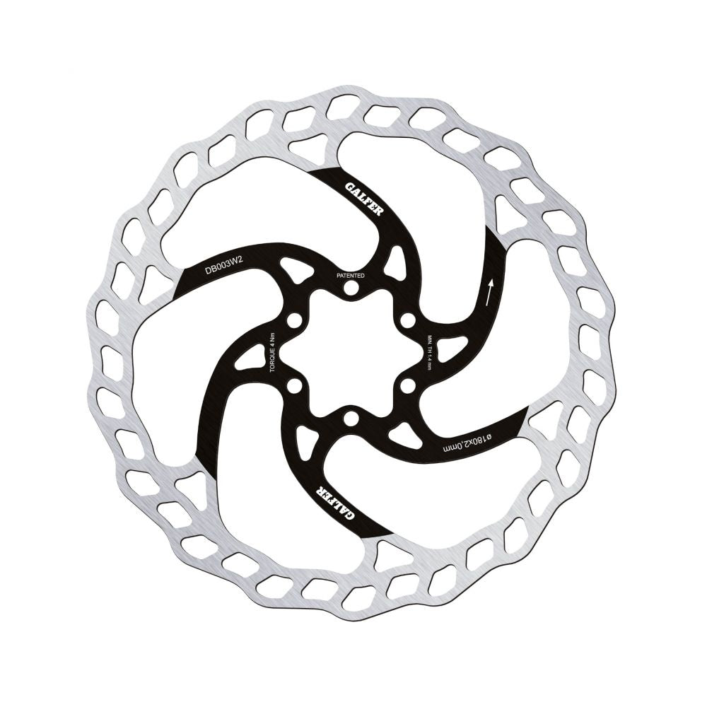 Galfer Wave Brake Disc - 6-Bolt 180mm / 2mm