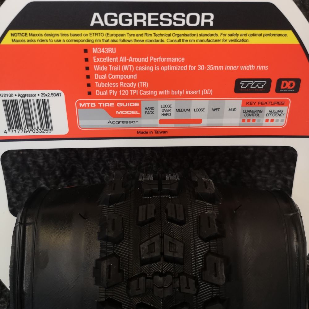 Maxxis Aggressor 29x2.5 WT DD TR 120 TPI, image 2