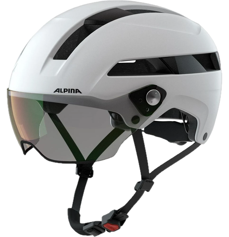 Alpina Soho Visor V kypärä integroidulla ja fotokromaattisella visiirillä – Valkoinen