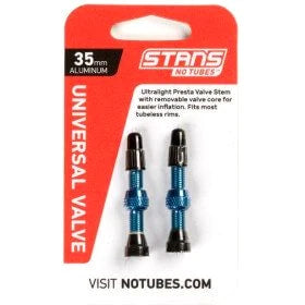 Stan's NoTubes presta universal alumiiniventtiili 35mm – Sininen