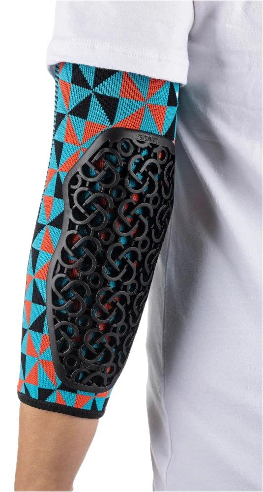 SERYT Flow Elbow Protector Arlecchino Light Blue Red kyynärsuojat