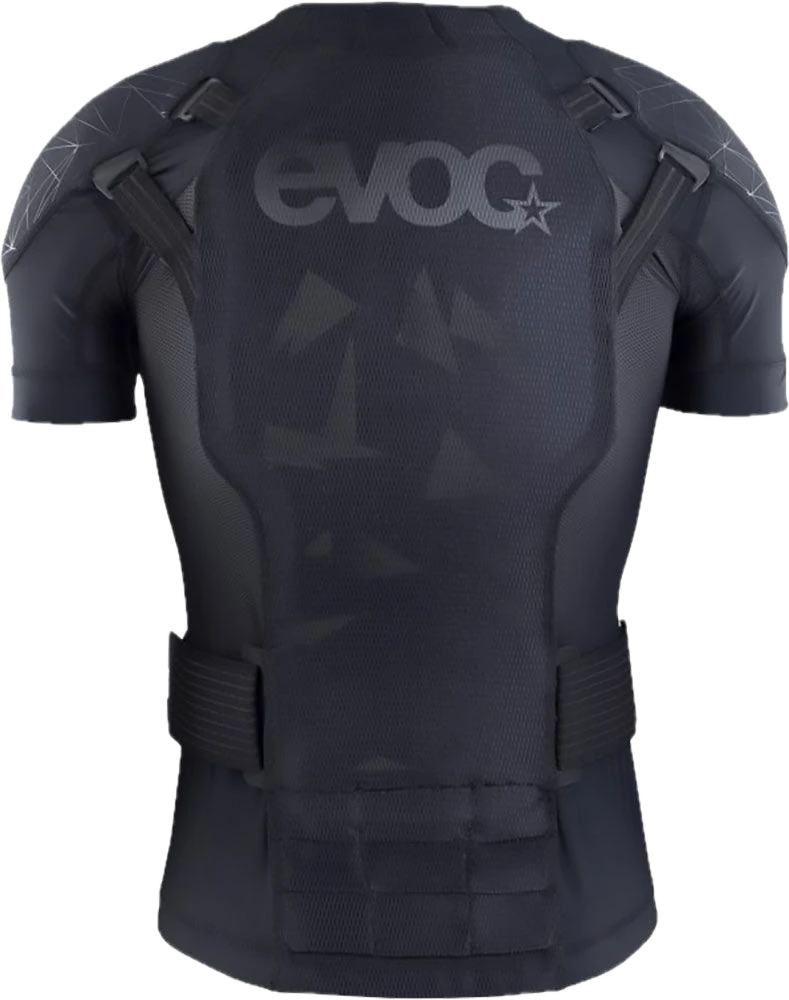 EVOC Protector Jacket Pro ylävartalon suojatakki maastopyöräilyyn takaa kuvattuna