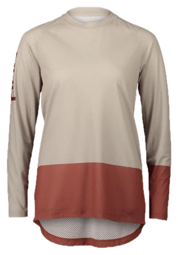 POC W's MTB Pure LS Jersey – Light Sandstone Beige/Himalayan Salt