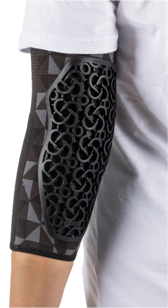 SERYT Flow Elbow Protector Grey Black hengittävä kyynärsuojapari
